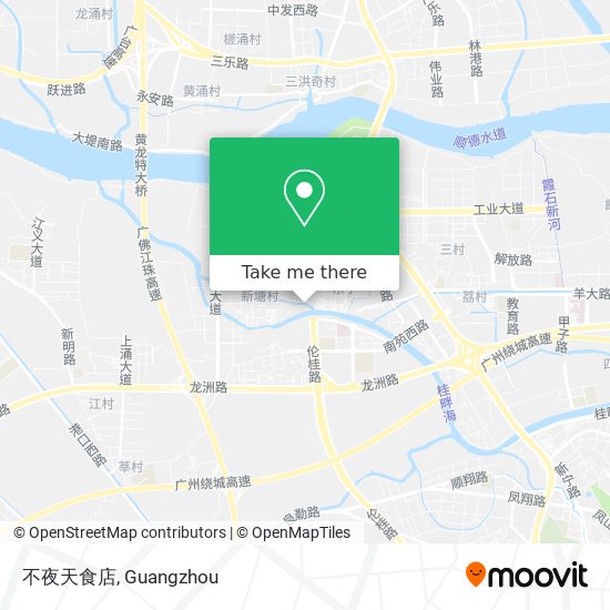 不夜天食店 map