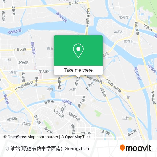 加油站(顺德翁佑中学西南) map