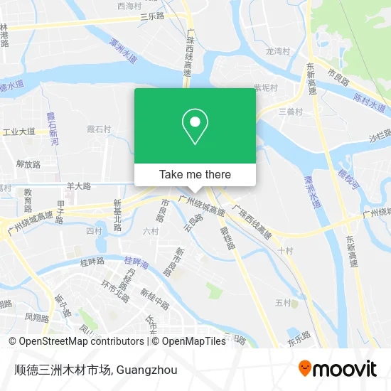 顺德三洲木材市场 map