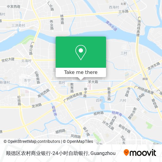 顺德区农村商业银行-24小时自助银行 map