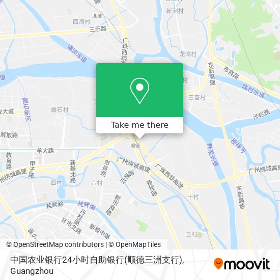 中国农业银行24小时自助银行(顺德三洲支行) map