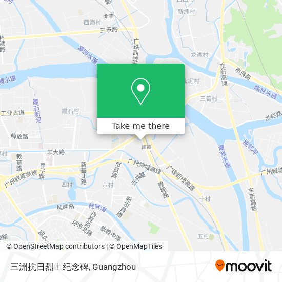 三洲抗日烈士纪念碑 map