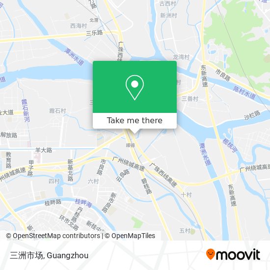 三洲市场 map