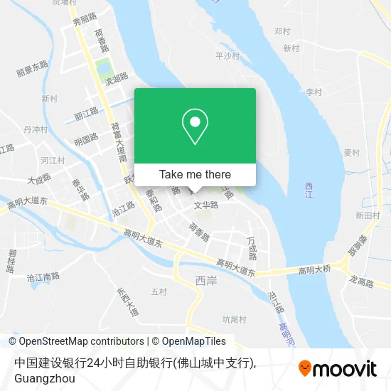 中国建设银行24小时自助银行(佛山城中支行) map