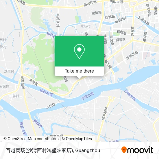 百越商场(沙湾西村鸿盛农家店) map