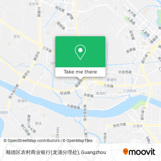 顺德区农村商业银行(龙涌分理处) map