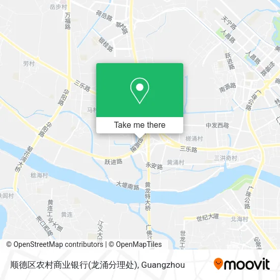 顺德区农村商业银行(龙涌分理处) map