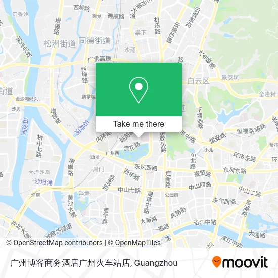 广州博客商务酒店广州火车站店 map