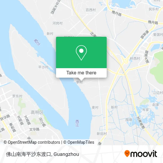 佛山南海平沙东渡口 map
