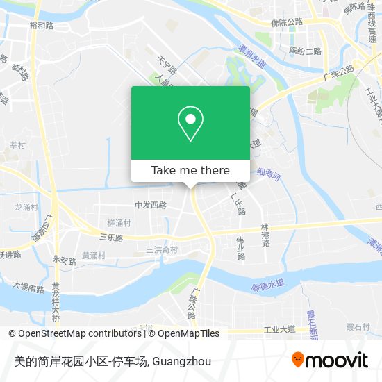 美的简岸花园小区-停车场 map
