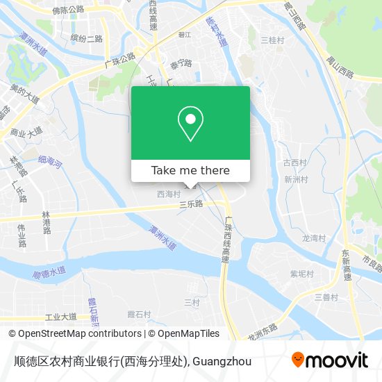 顺德区农村商业银行(西海分理处) map
