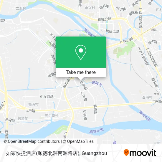 如家快捷酒店(顺德北滘南源路店) map