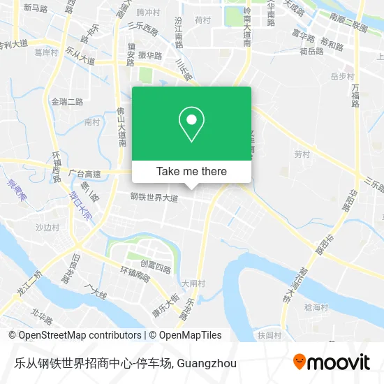 乐从钢铁世界招商中心-停车场 map