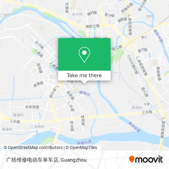 广梧维修电动车单车店 map