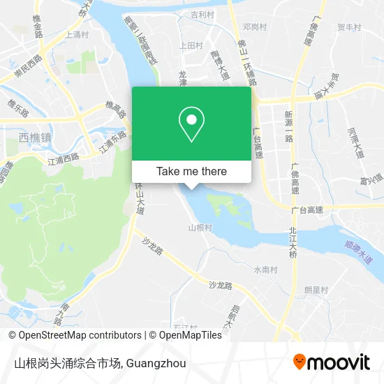 山根岗头涌综合市场 map