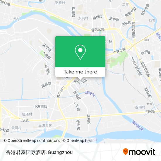 How to get to 香港君豪国际酒店in 顺德区by Bus or Metro?