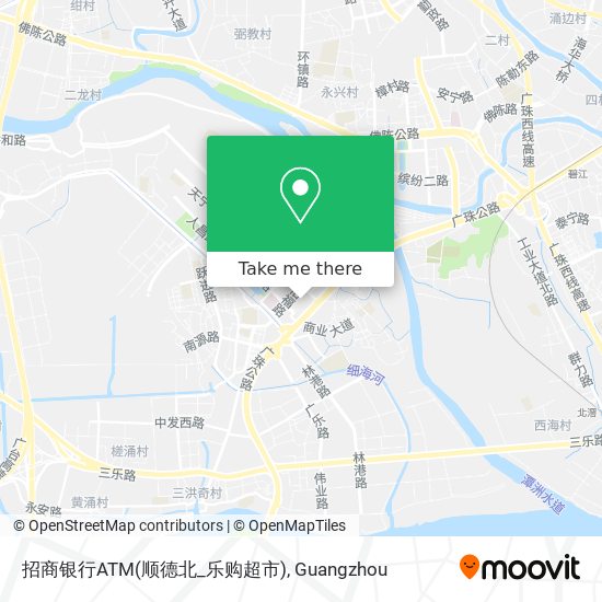 招商银行ATM(顺德北_乐购超市) map