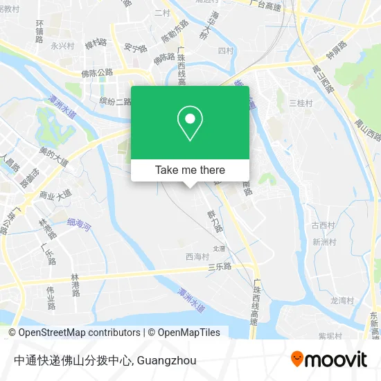 中通快递佛山分拨中心 map