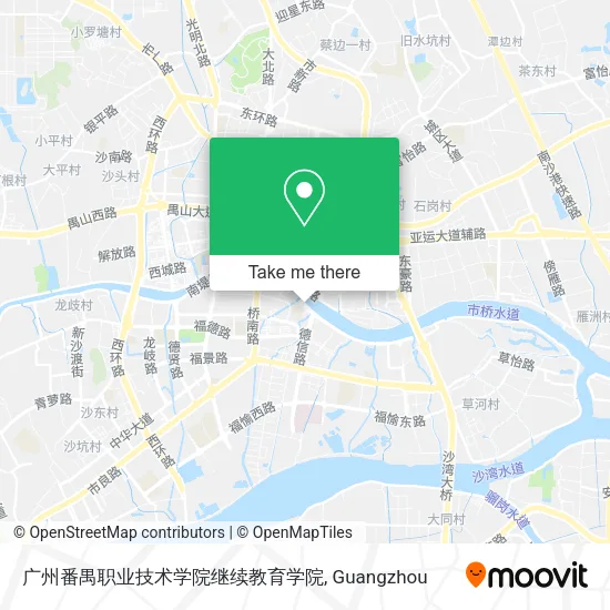 广州番禺职业技术学院继续教育学院 map
