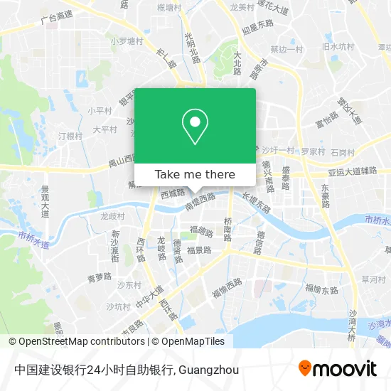 中国建设银行24小时自助银行 map