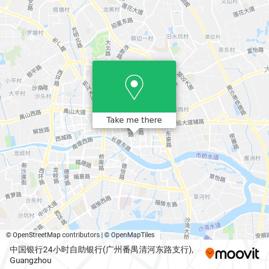 中国银行24小时自助银行(广州番禺清河东路支行) map