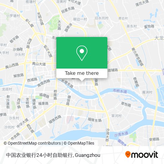 中国农业银行24小时自助银行 map