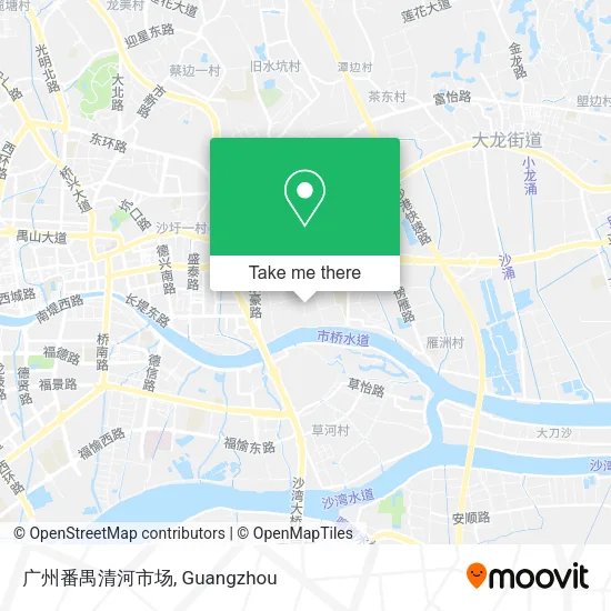 广州番禺清河市场 map