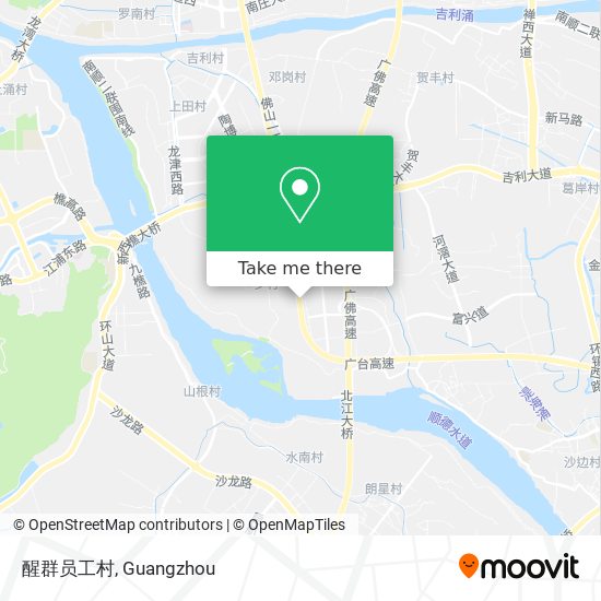 醒群员工村 map