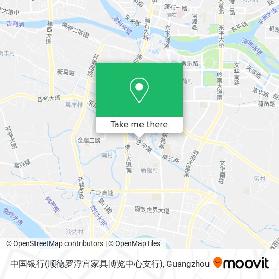 中国银行(顺德罗浮宫家具博览中心支行) map