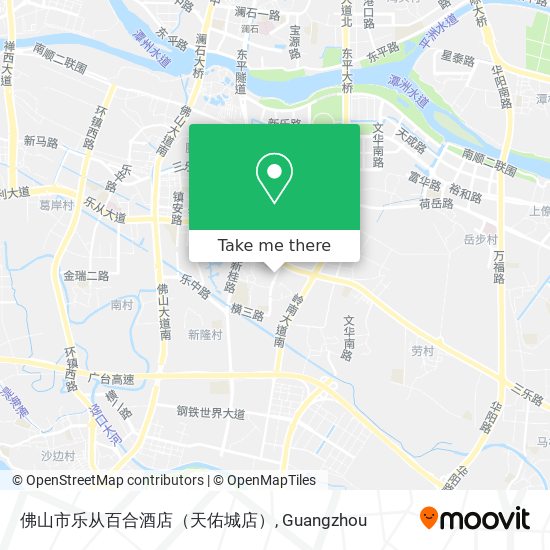 佛山市乐从百合酒店（天佑城店） map