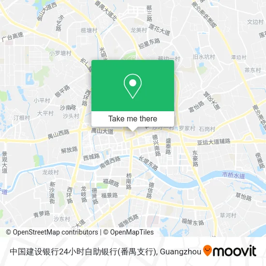 中国建设银行24小时自助银行(番禺支行) map