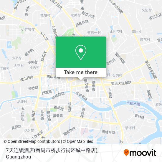 7天连锁酒店(番禺市桥步行街环城中路店) map