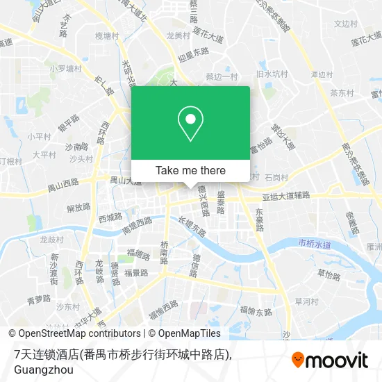 7天连锁酒店(番禺市桥步行街环城中路店) map