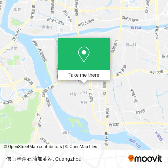 佛山叁潭石油加油站 map