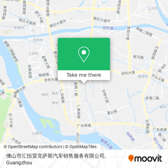 佛山市汇恒雷克萨斯汽车销售服务有限公司 map