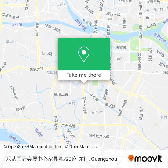 乐从国际会展中心家具名城B座-东门 map