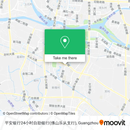 平安银行24小时自助银行(佛山乐从支行) map