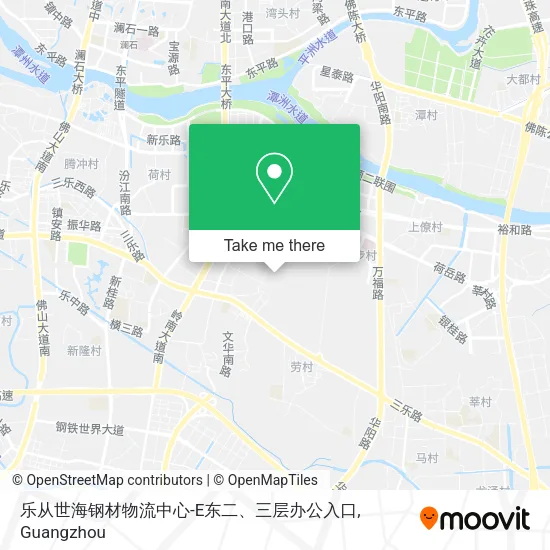 乐从世海钢材物流中心-E东二、三层办公入口 map