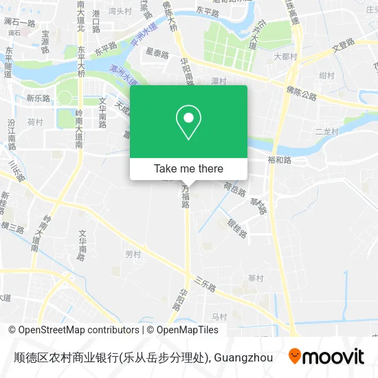 顺德区农村商业银行(乐从岳步分理处) map