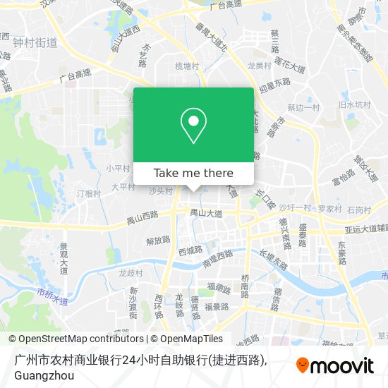 广州市农村商业银行24小时自助银行(捷进西路) map