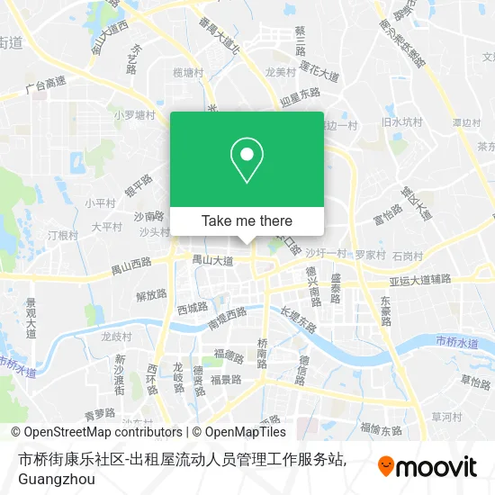市桥街康乐社区-出租屋流动人员管理工作服务站 map