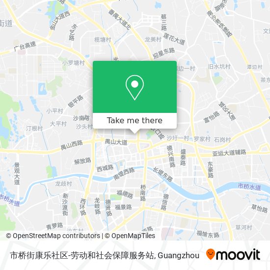 市桥街康乐社区-劳动和社会保障服务站 map