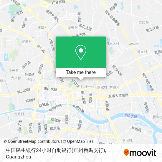中国民生银行24小时自助银行(广州番禺支行) map