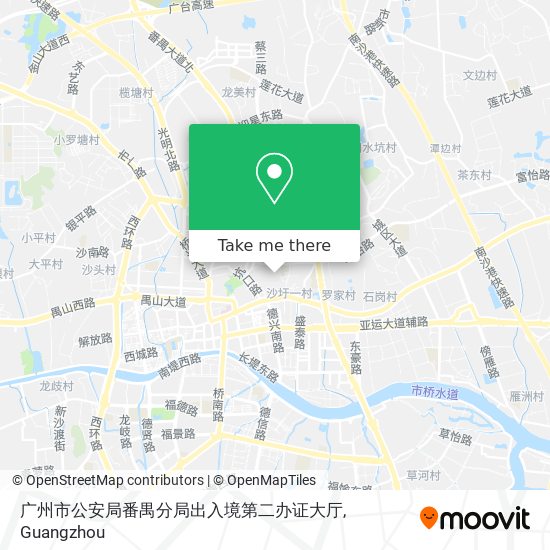 广州市公安局番禺分局出入境第二办证大厅 map
