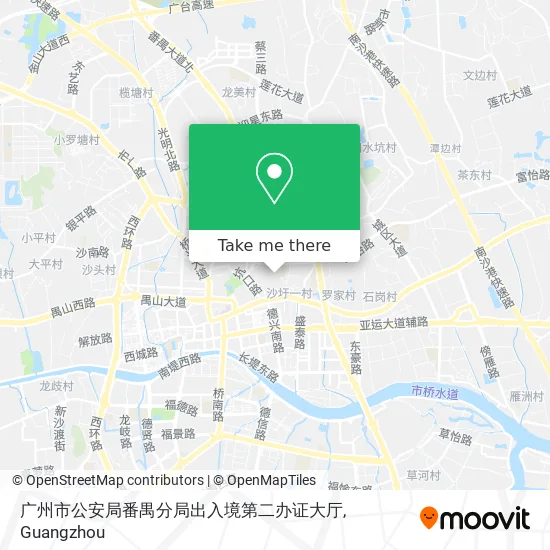 广州市公安局番禺分局出入境第二办证大厅 map