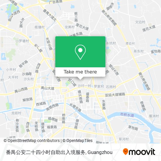 番禺公安二十四小时自助出入境服务 map