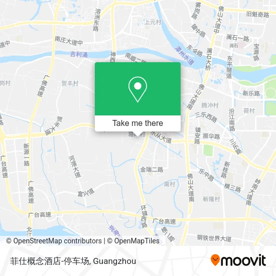 菲仕概念酒店-停车场 map