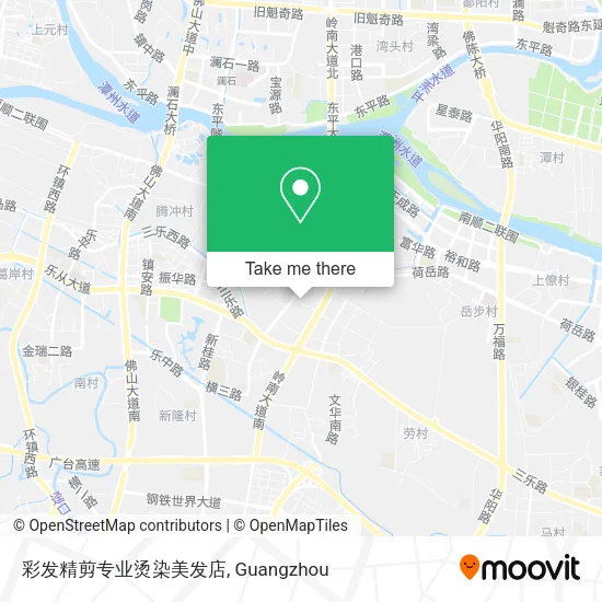 彩发精剪专业烫染美发店 map