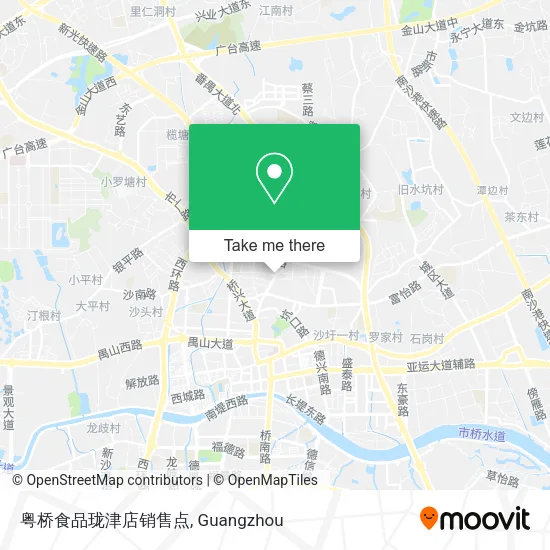 粤桥食品珑津店销售点 map