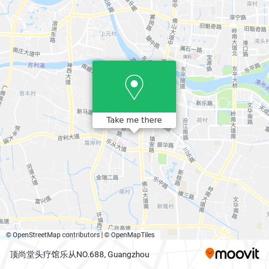 顶尚堂头疗馆乐从NO.688 map